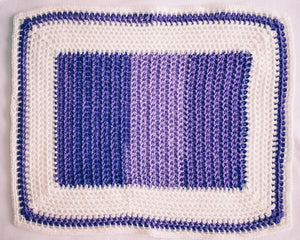 Gradient Plum and White Baby Blanket