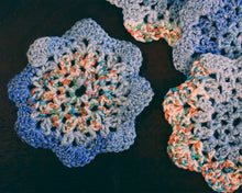 Load image into Gallery viewer, Blue Multicolor Floral-Inspired Colorful Coasters (Set of 4)