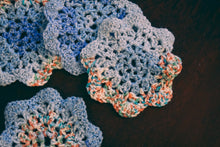 Load image into Gallery viewer, Blue Multicolor Floral-Inspired Colorful Coasters (Set of 4)