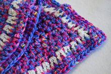 Load image into Gallery viewer, Blue & Pink Confetti Crochet Cat Mat