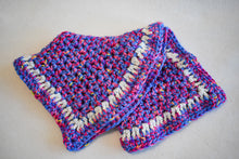 Load image into Gallery viewer, Blue & Pink Confetti Crochet Cat Mat