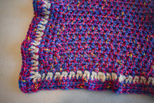 Load image into Gallery viewer, Blue & Pink Confetti Crochet Cat Mat