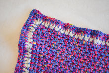 Load image into Gallery viewer, Blue & Pink Confetti Crochet Cat Mat