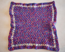 Load image into Gallery viewer, Blue & Pink Confetti Crochet Cat Mat