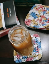 Load image into Gallery viewer, Springtime Colors Granny Square Coasters (Set of 4)