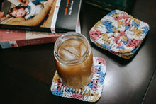 Load image into Gallery viewer, Springtime Colors Granny Square Coasters (Set of 4)