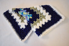 Load image into Gallery viewer, Navy & Fuzzy White Cat Mat