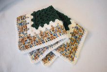 Load image into Gallery viewer, Hunter Green & Soft Tan-Blue Gradient Cat Mat