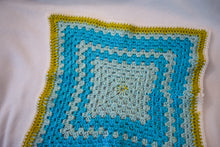 Load image into Gallery viewer, Large Sky Blue & Soft Chartreuse Cat Mat