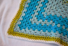 Load image into Gallery viewer, Large Sky Blue & Soft Chartreuse Cat Mat