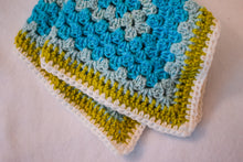 Load image into Gallery viewer, Large Sky Blue & Soft Chartreuse Cat Mat