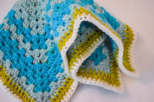 Load image into Gallery viewer, Large Sky Blue & Soft Chartreuse Cat Mat