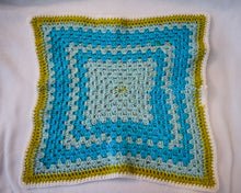 Load image into Gallery viewer, Large Sky Blue & Soft Chartreuse Cat Mat