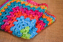 Load image into Gallery viewer, Rainbow Granny Square Cat Mat
