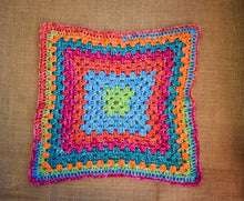 Load image into Gallery viewer, Rainbow Granny Square Cat Mat