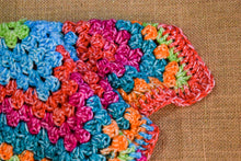 Load image into Gallery viewer, Rainbow Granny Square Cat Mat
