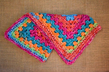 Load image into Gallery viewer, Rainbow Granny Square Cat Mat