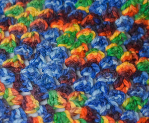 Rainbow Crochet Cat Mat Pet Blanket