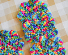 Load image into Gallery viewer, Rainbow Shimmer Floral-Inspired Colorful Coasters (Set of 4)