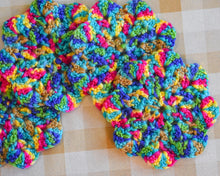 Load image into Gallery viewer, Rainbow Shimmer Floral-Inspired Colorful Coasters (Set of 4)