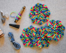 Load image into Gallery viewer, Rainbow Shimmer Floral-Inspired Colorful Coasters (Set of 4)