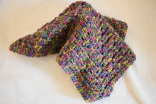 Load image into Gallery viewer, Rich Jewel Tone Rainbow Crochet Cat Mat