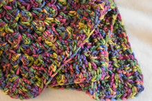 Load image into Gallery viewer, Rich Jewel Tone Rainbow Crochet Cat Mat