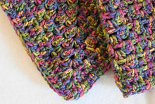 Load image into Gallery viewer, Rich Jewel Tone Rainbow Crochet Cat Mat