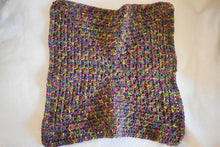 Load image into Gallery viewer, Rich Jewel Tone Rainbow Crochet Cat Mat