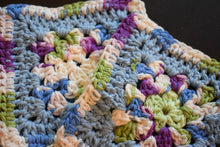 Load image into Gallery viewer, Periwinkle & Purple Granny Square Crochet Coasters Set (Set of 4)