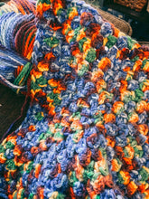 Load image into Gallery viewer, Rainbow Crochet Cat Mat Pet Blanket