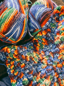 Rainbow Crochet Cat Mat Pet Blanket