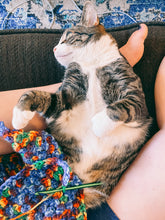 Load image into Gallery viewer, Rainbow Crochet Cat Mat Pet Blanket