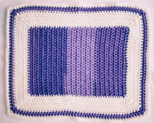 Load image into Gallery viewer, Gradient Plum and White Baby Blanket
