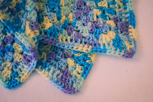 Blue, Purple, & Yellow Gradient Cat Mat