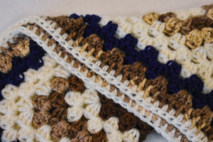 Navy & Brown Cat Mat