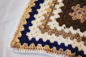 Navy & Brown Cat Mat