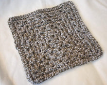 Load image into Gallery viewer, Charcoal Sky Crochet Cat Mat
