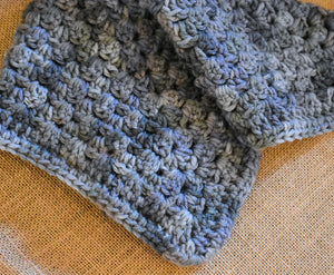 Gradient Gray Crochet Cat Mat