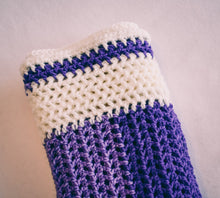 Load image into Gallery viewer, Gradient Plum and White Baby Blanket
