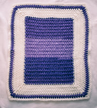 Load image into Gallery viewer, Gradient Plum and White Baby Blanket
