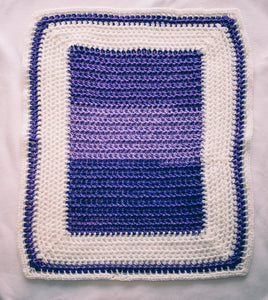 Gradient Plum and White Baby Blanket