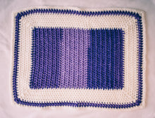Load image into Gallery viewer, Gradient Plum and White Baby Blanket
