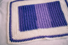 Load image into Gallery viewer, Gradient Plum and White Baby Blanket
