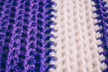 Load image into Gallery viewer, Gradient Plum and White Baby Blanket
