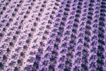Load image into Gallery viewer, Gradient Plum and White Baby Blanket
