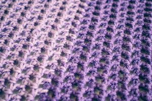 Gradient Plum and White Baby Blanket