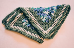 Sage Green & Blue Gradient Rectangular Cat Mat