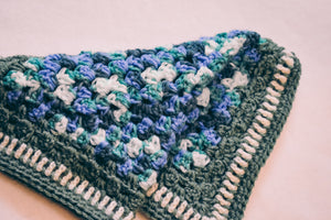 Sage Green & Blue Gradient Rectangular Cat Mat