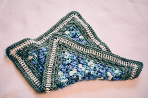 Sage Green & Blue Gradient Rectangular Cat Mat